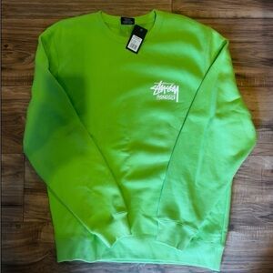 Stussy Bright Green Crewneck Sweater